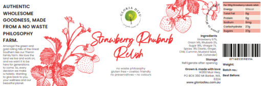 Strawberry And Rhubarb Relish 280G 3